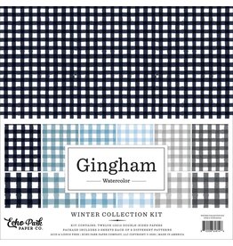 ECHO PARK PAPER ECHO PARK WATERCOLOR GINGHAM WINTER 12x12 COLLECTION KIT