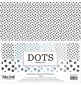 ECHO PARK PAPER ECHO PARK WATERCOLOR POLKA DOTS WINTER 12x12 COLLECTION KIT