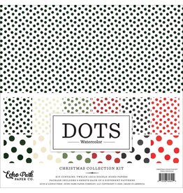 ECHO PARK PAPER ECHO PARK WATERCOLOR POLKA DOTS CHRISTMAS 12x12 COLLECTION KIT