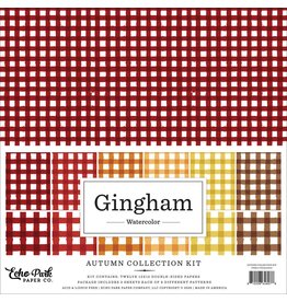 ECHO PARK PAPER ECHO PARK WATERCOLOR GINGHAM AUTUMN 12x12 COLLECTION KIT