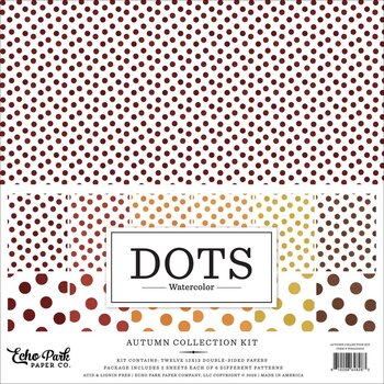 ECHO PARK PAPER ECHO PARK WATERCOLOR POLKA DOTS AUTUMN 12x12 COLLECTION KIT