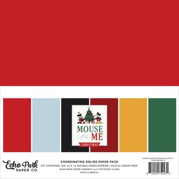 ECHO PARK PAPER ECHO PARK MOUSE AND ME CHRISTMAS 12x12 SOLIDS KIT