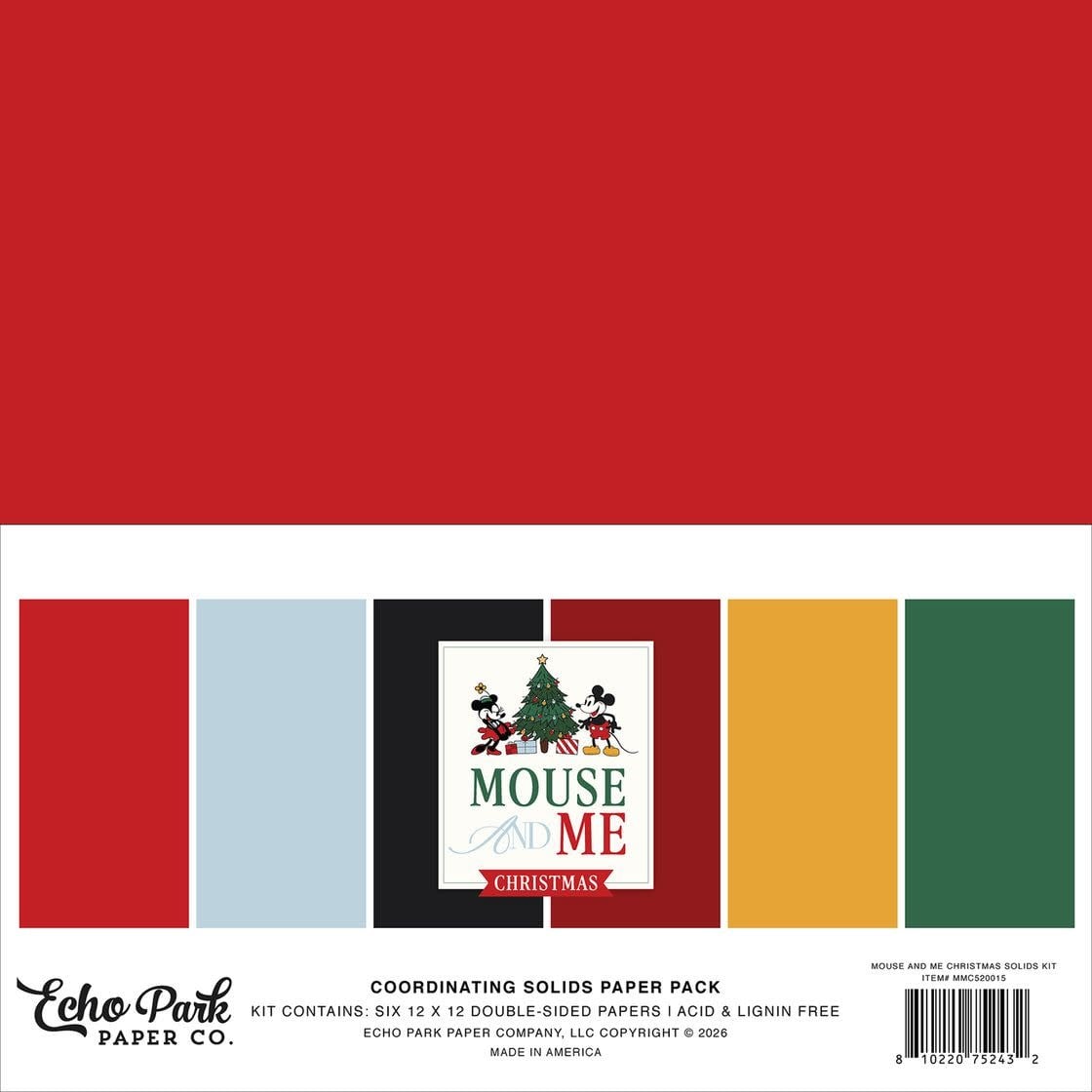 ECHO PARK PAPER ECHO PARK MOUSE AND ME CHRISTMAS 12x12 SOLIDS KIT