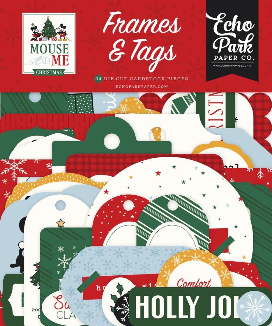 ECHO PARK PAPER ECHO PARK MOUSE AND ME CHRISTMAS FRAMES & TAGS EPHEMERA DIE-CUTS