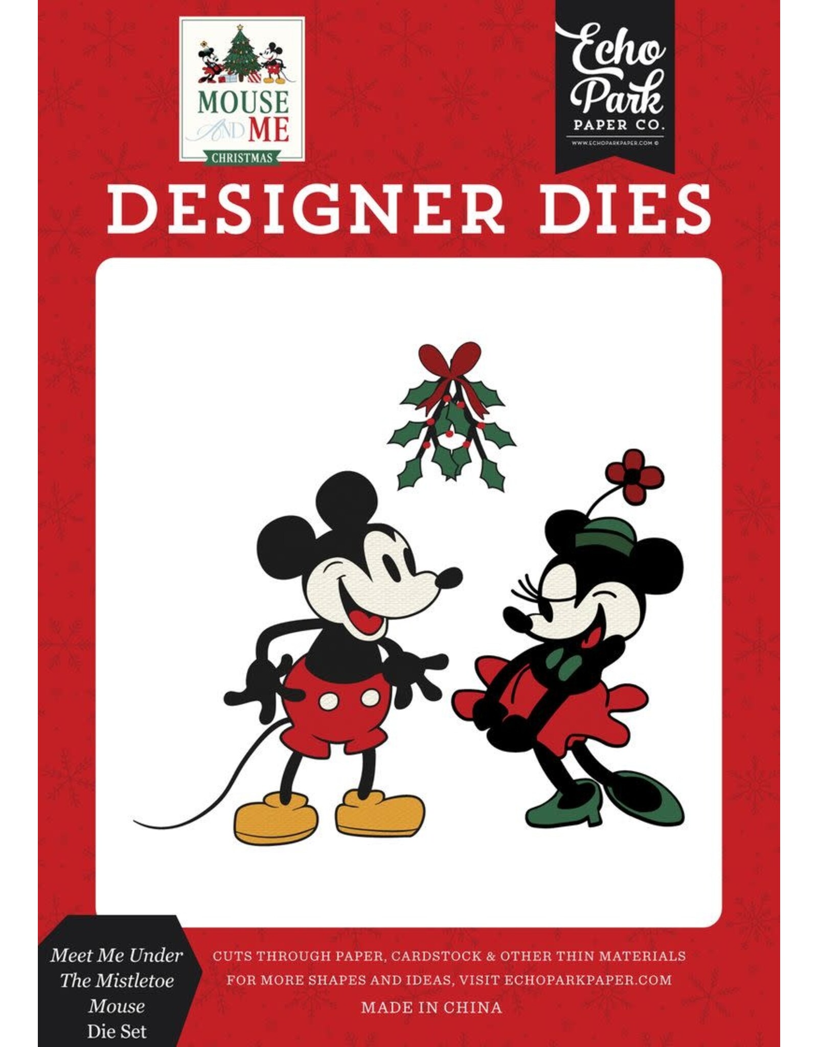 ECHO PARK PAPER ECHO PARK MOUSE AND ME CHRISTMAS MEET ME UNDER THE MISTLETOE MOUSE DIE SET