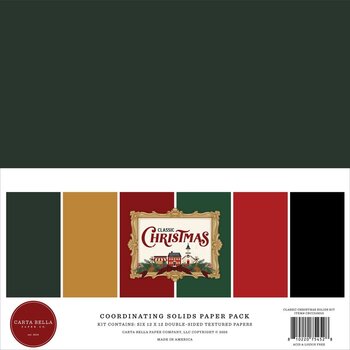 CARTA BELLA CARTA BELLA CLASSIC CHRISTMAS 12x12 SOLIDS COLLECTION KIT