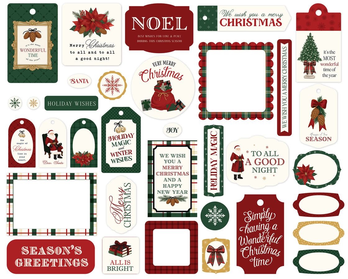 CARTA BELLA CARTA BELLA CLASSIC CHRISTMAS FRAMES & TAGS EPHEMERA DIE CUTS