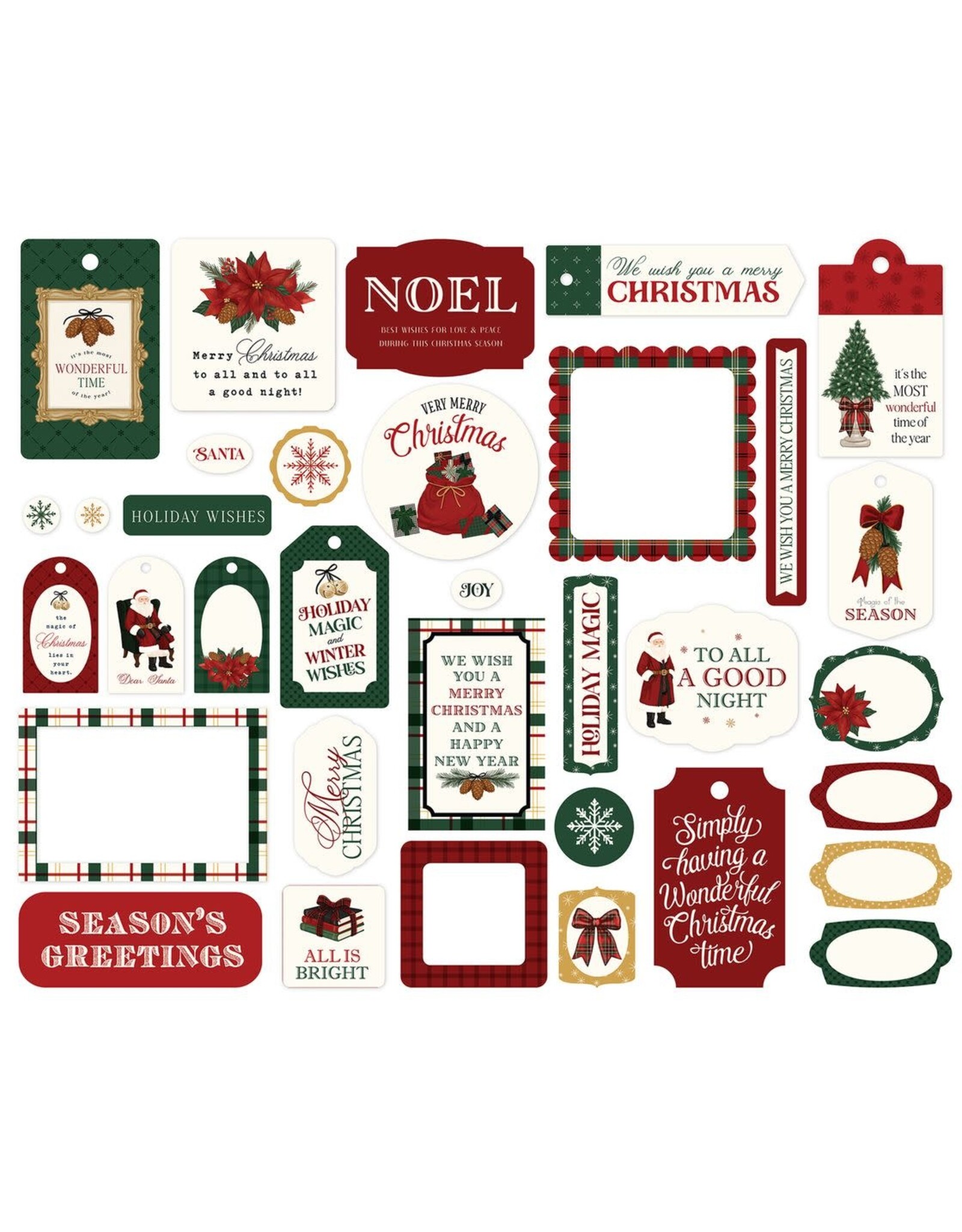 CARTA BELLA CARTA BELLA CLASSIC CHRISTMAS FRAMES & TAGS EPHEMERA DIE CUTS