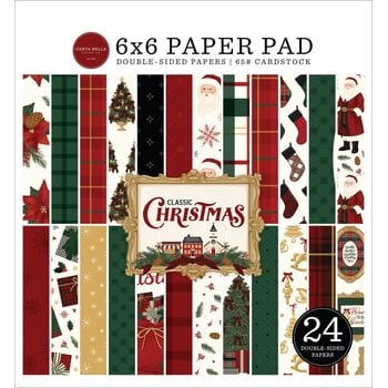 CARTA BELLA CARTA BELLA CLASSIC CHRISTMAS 6x6 PAPER PAD 24 SHEETS