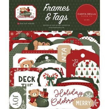 CARTA BELLA CARTA BELLA HAVE A BEARY CHRISTMAS FRAMES & TAGS EPHEMERA DIE CUTS