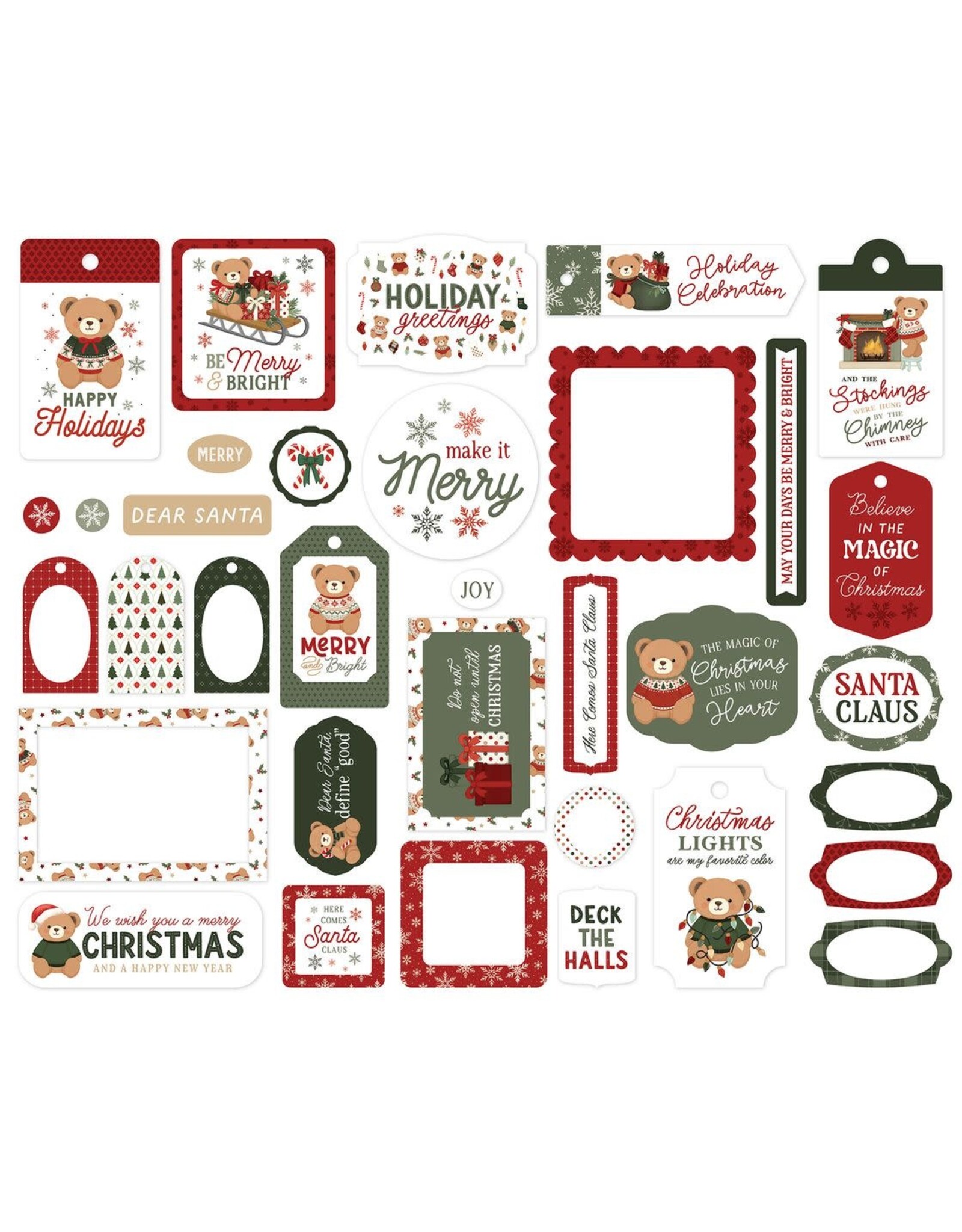 CARTA BELLA CARTA BELLA HAVE A BEARY CHRISTMAS FRAMES & TAGS EPHEMERA DIE CUTS