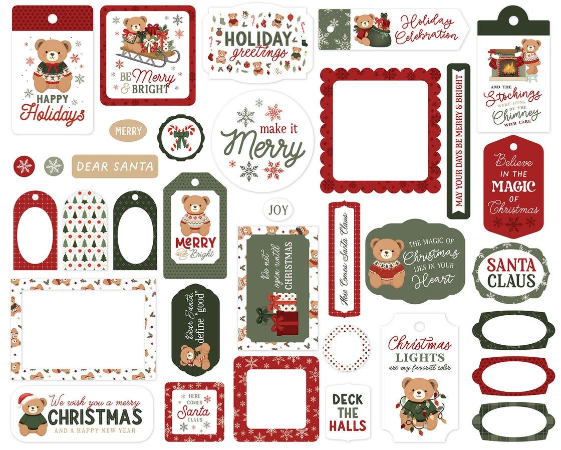 CARTA BELLA CARTA BELLA HAVE A BEARY CHRISTMAS FRAMES & TAGS EPHEMERA DIE CUTS