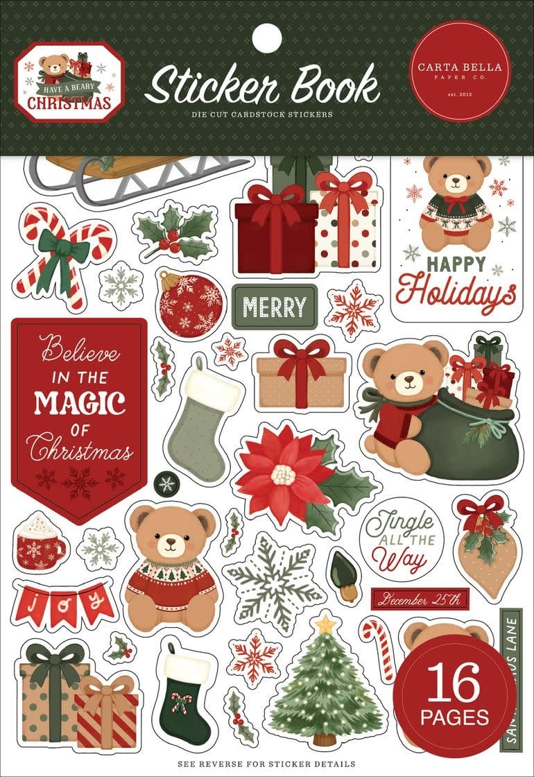 CARTA BELLA CARTA BELLA HAVE A BEARY CHRISTMAS STICKER BOOK