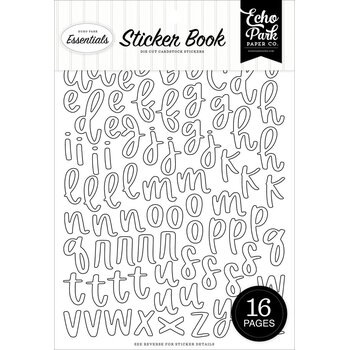 ECHO PARK PAPER ECHO PARK BLACK AND WHITE ALPHA STICKER BOOK
