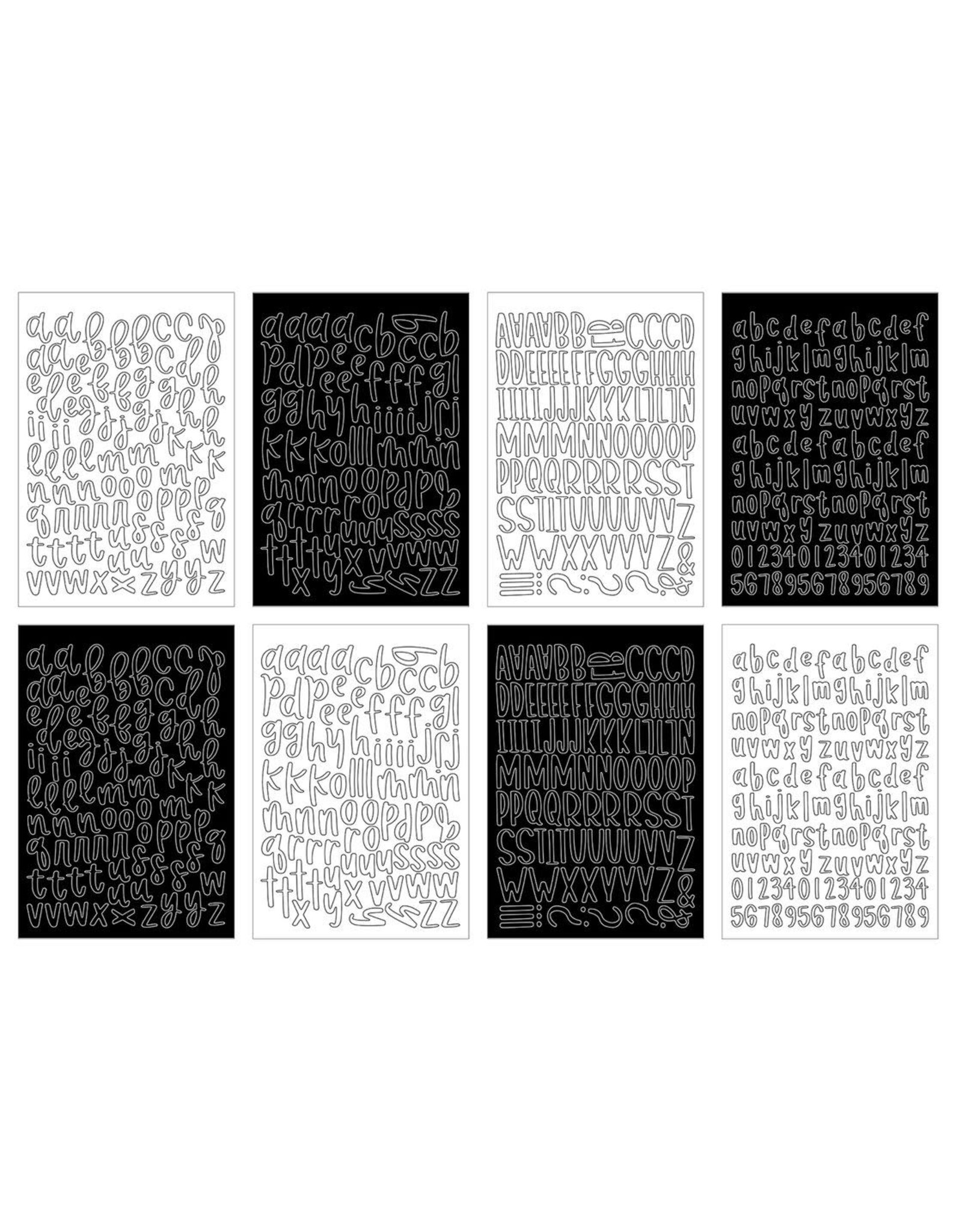 ECHO PARK PAPER ECHO PARK BLACK AND WHITE ALPHA STICKER BOOK