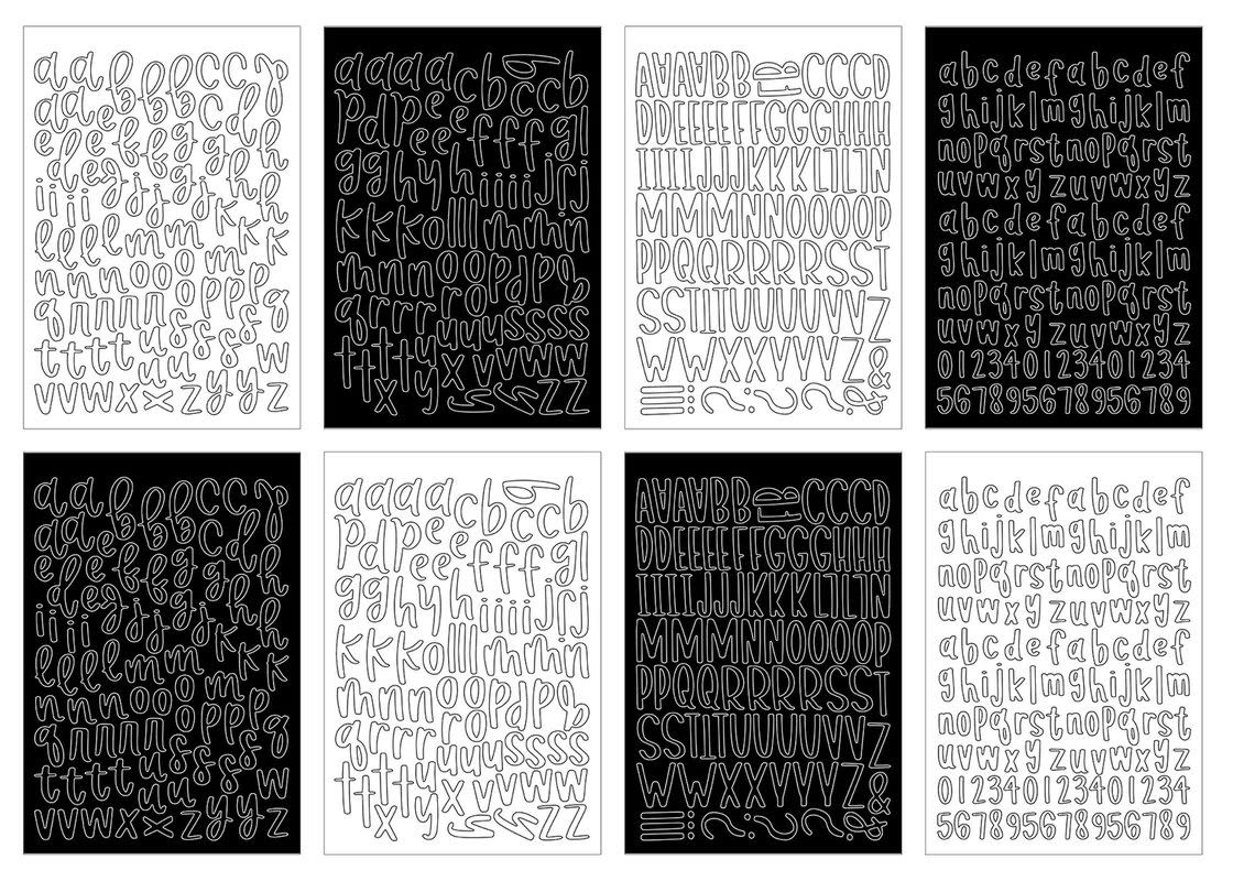 ECHO PARK PAPER ECHO PARK BLACK AND WHITE ALPHA STICKER BOOK