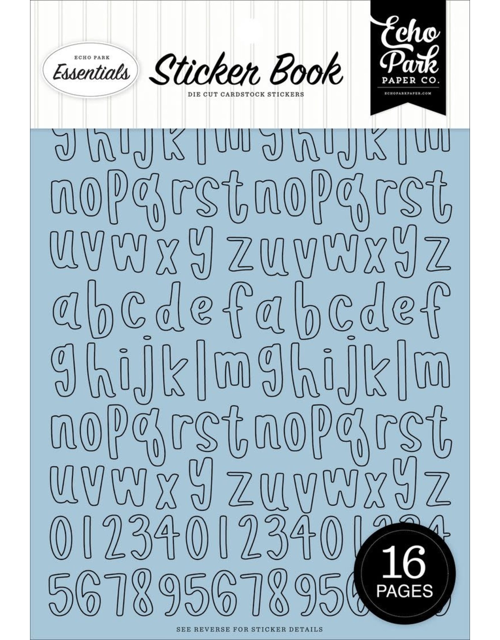 ECHO PARK PAPER ECHO PARK BLUE ALPHA STICKER BOOK