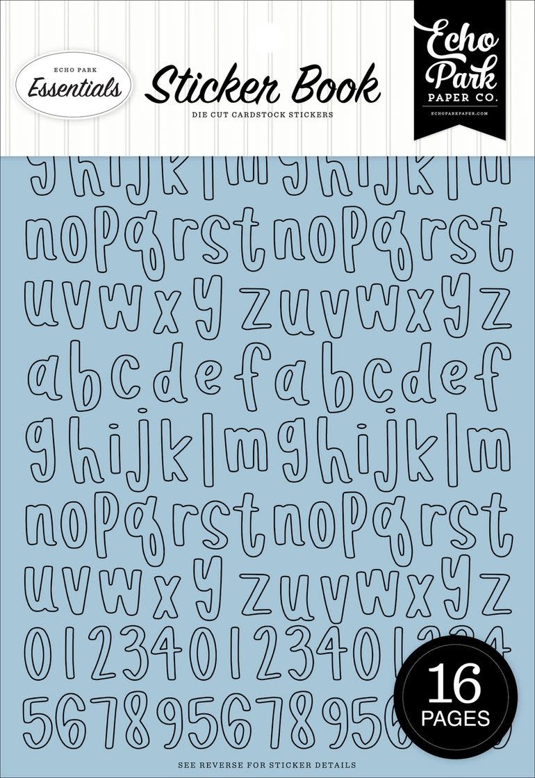 ECHO PARK PAPER ECHO PARK BLUE ALPHA STICKER BOOK