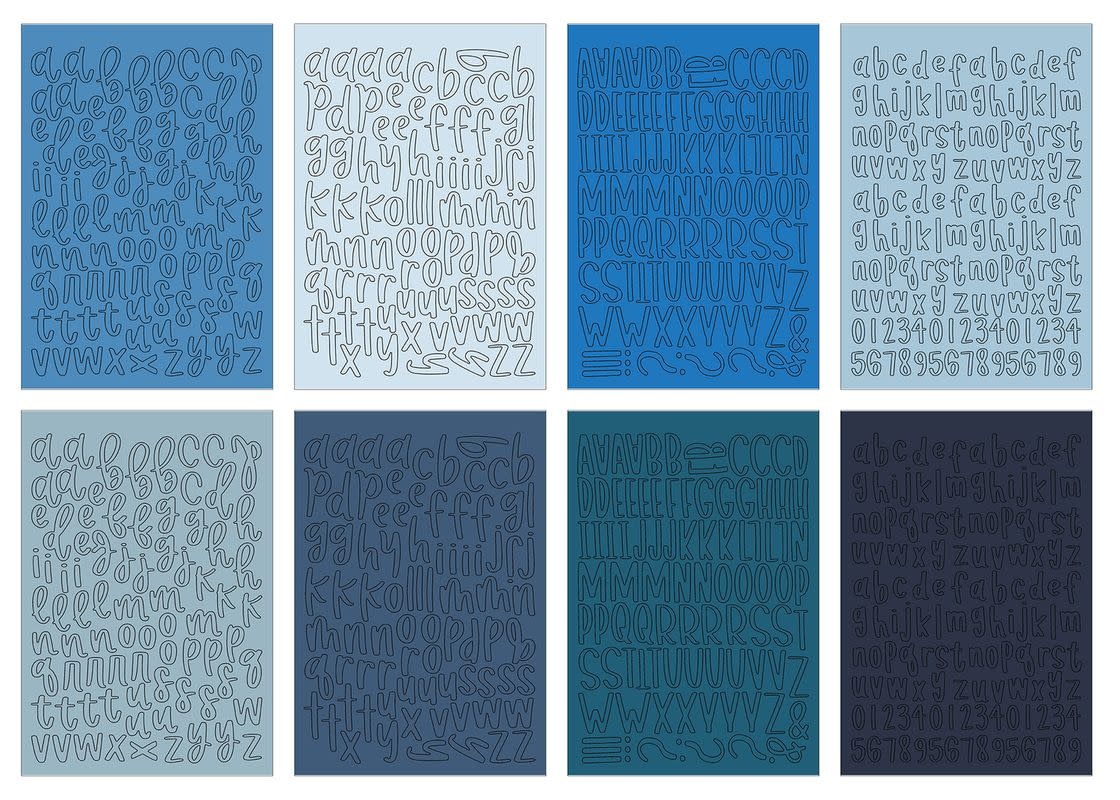 ECHO PARK PAPER ECHO PARK BLUE ALPHA STICKER BOOK