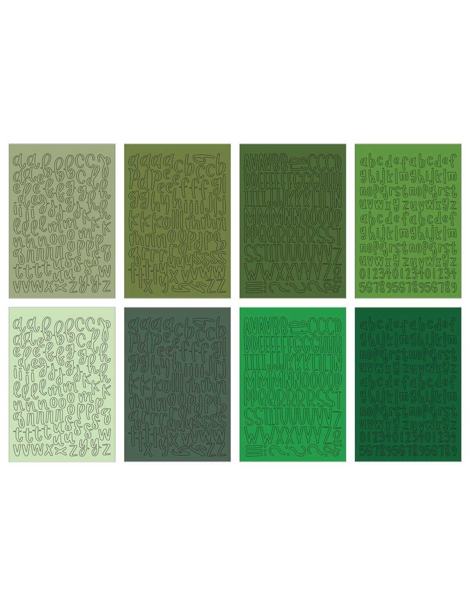 ECHO PARK PAPER ECHO PARK GREEN ALPHA STICKER BOOK