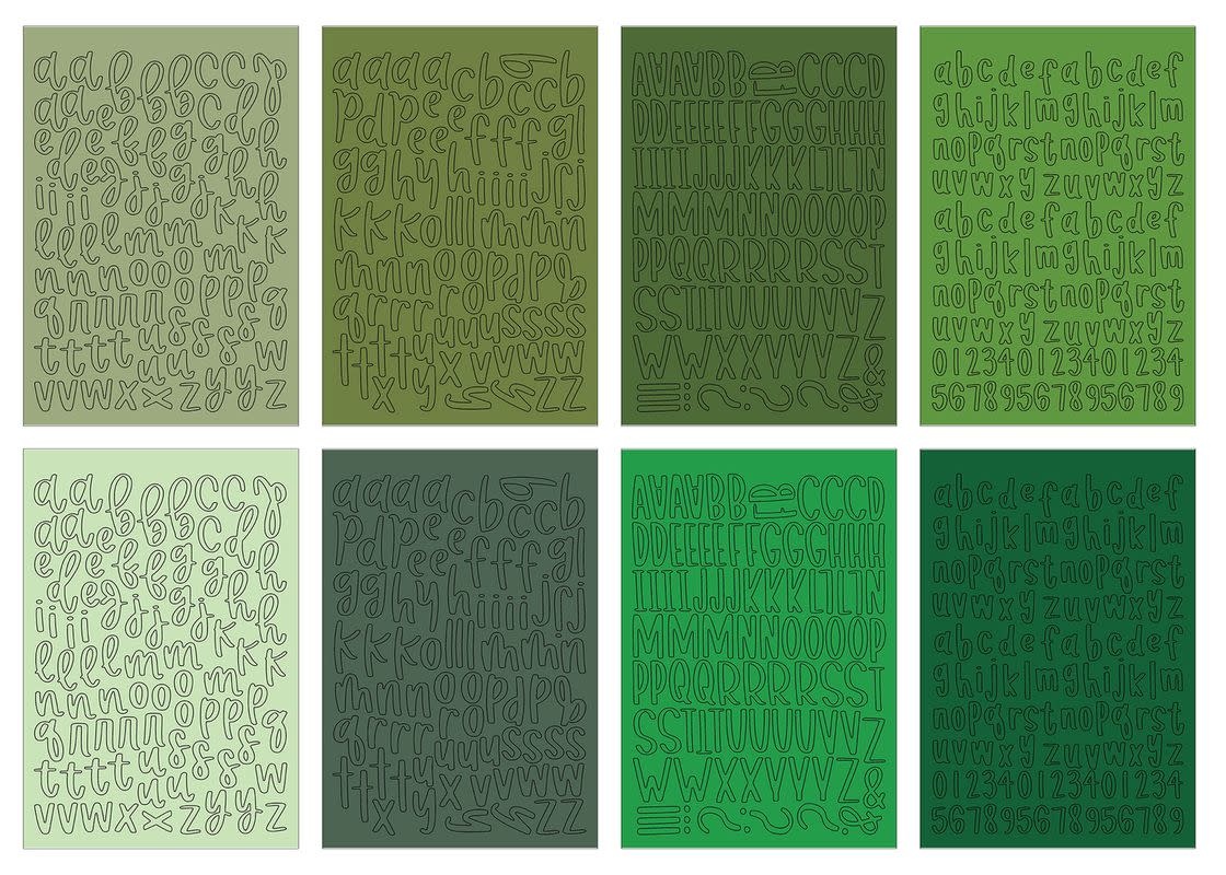 ECHO PARK PAPER ECHO PARK GREEN ALPHA STICKER BOOK