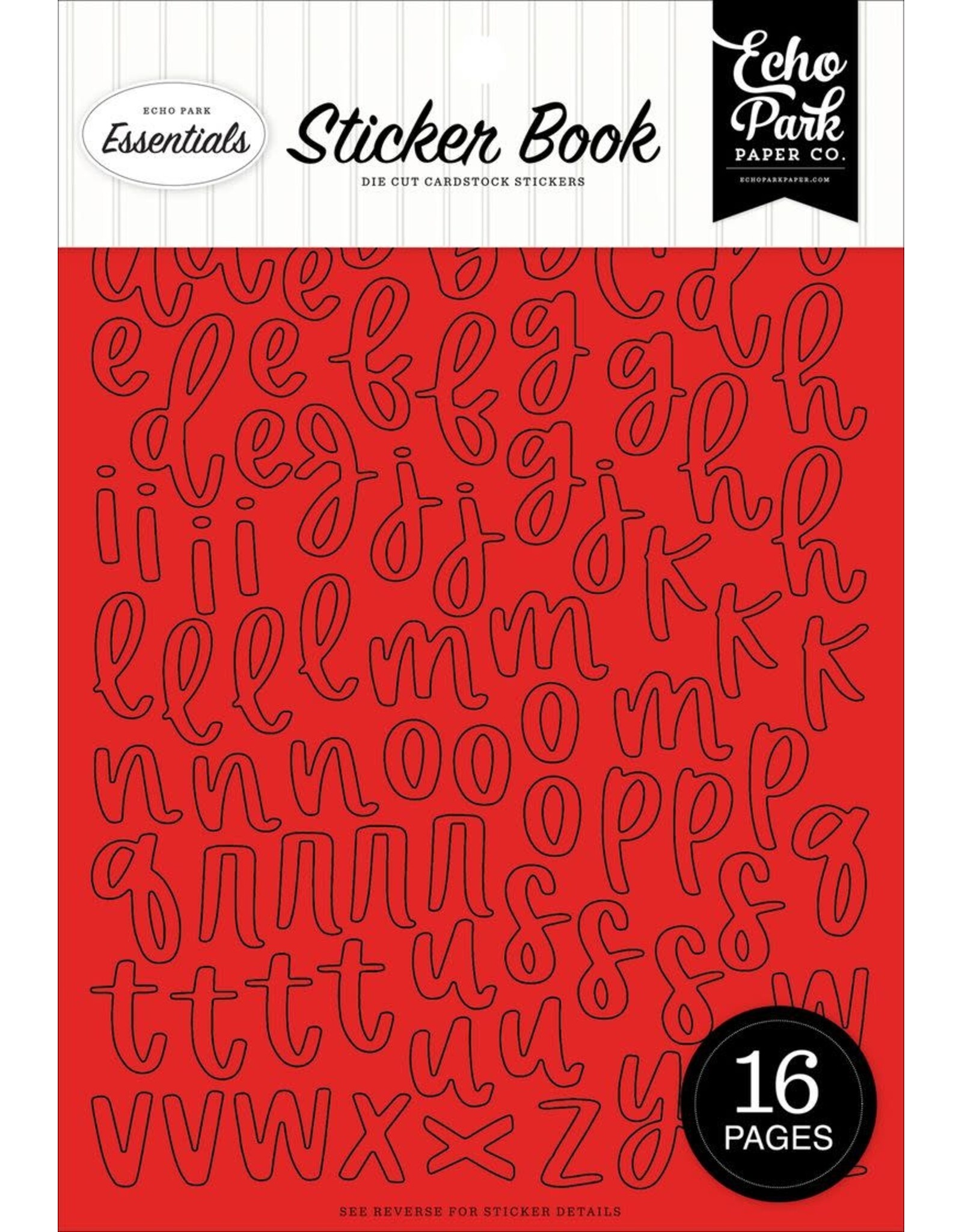 ECHO PARK PAPER ECHO PARK RED ALPHA STICKER BOOK
