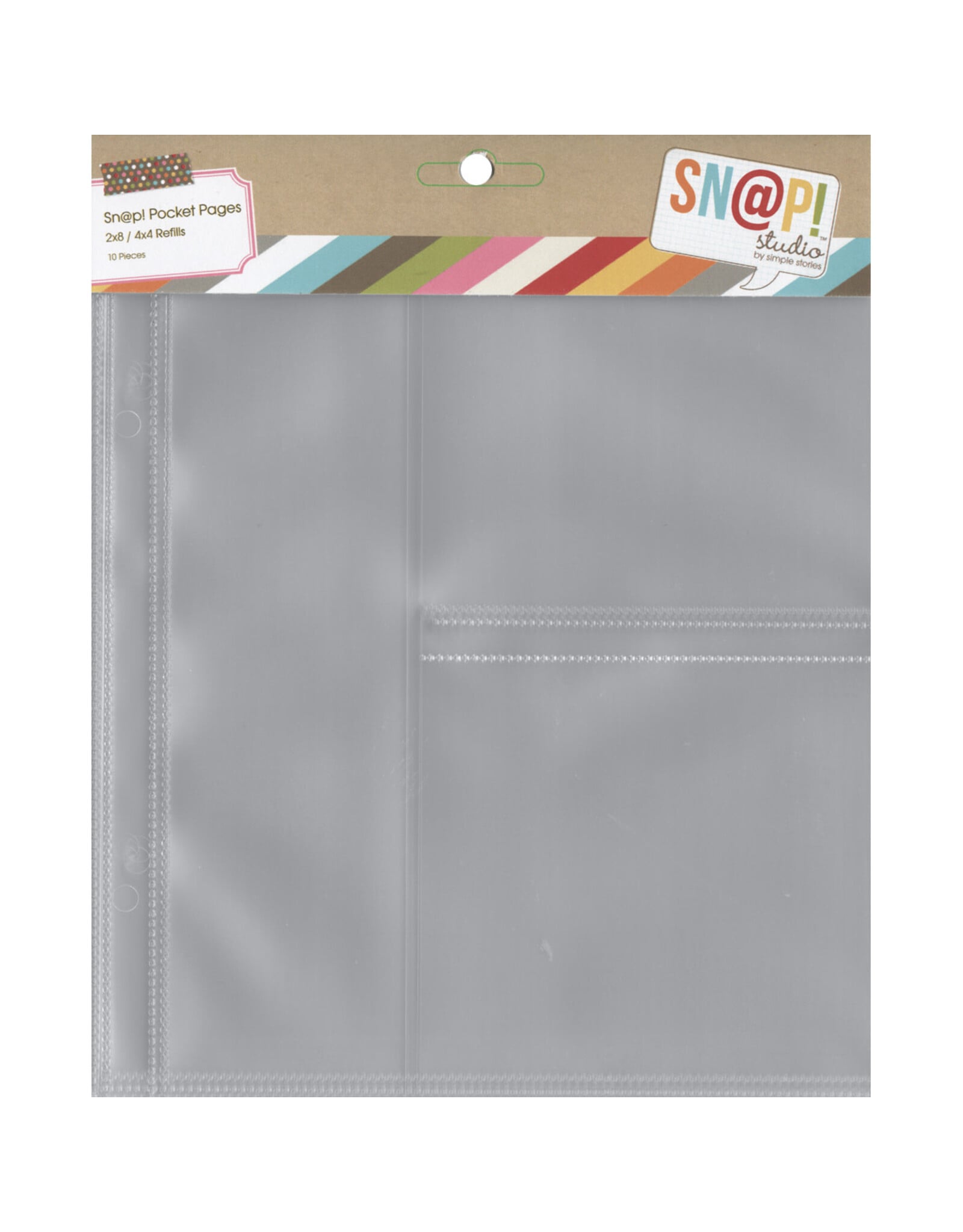 SIMPLE STORIES SIMPLE STORIES SN@P! POCKET PAGES REFILLS 2X8/4X4 POCKETS 10PK