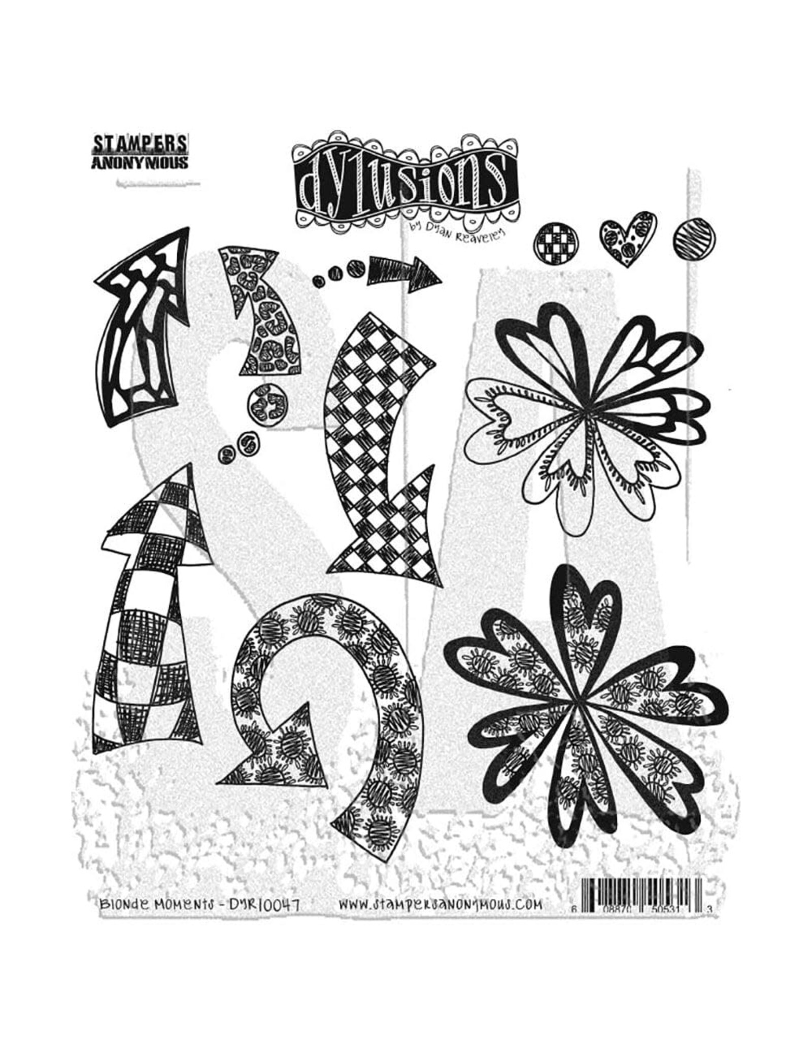 RANGER DYAN REAVELEY DYLUSIONS BLONDE MOMENTS CLING STAMP SET