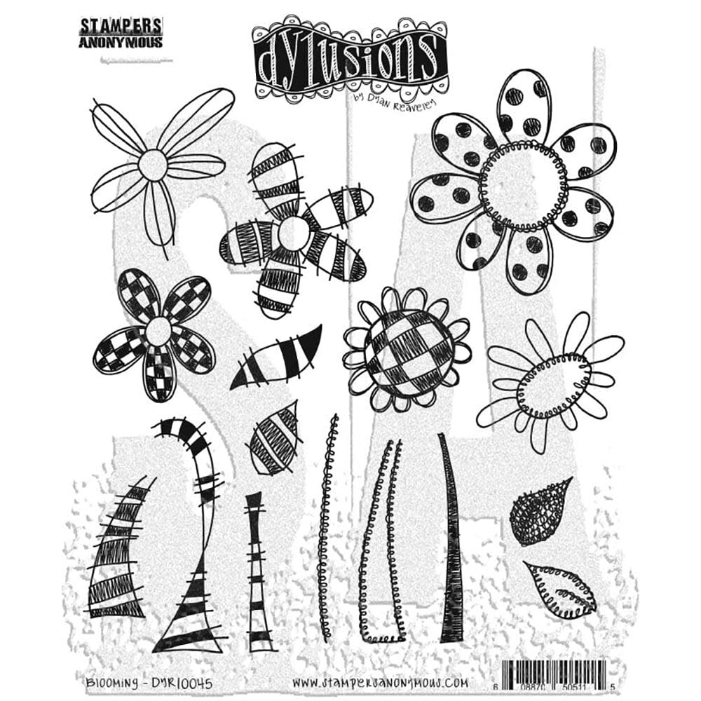 RANGER DYAN REAVELEY DYLUSIONS BLOOMING CLING STAMP SET