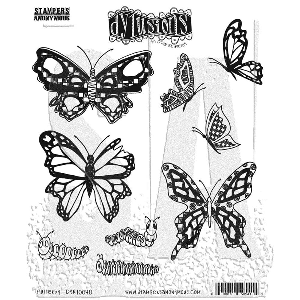 RANGER DYAN REAVELEY DYLUSIONS FLUTTERBY CLING STAMP SET