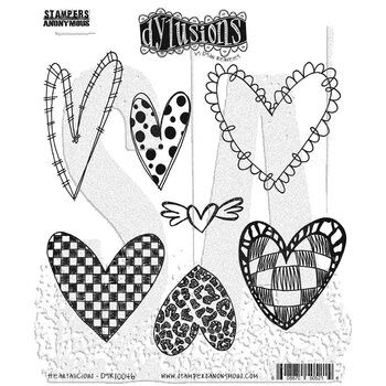 RANGER DYAN REAVELEY DYLUSIONS HEARTALICIOUS CLING STAMP SET