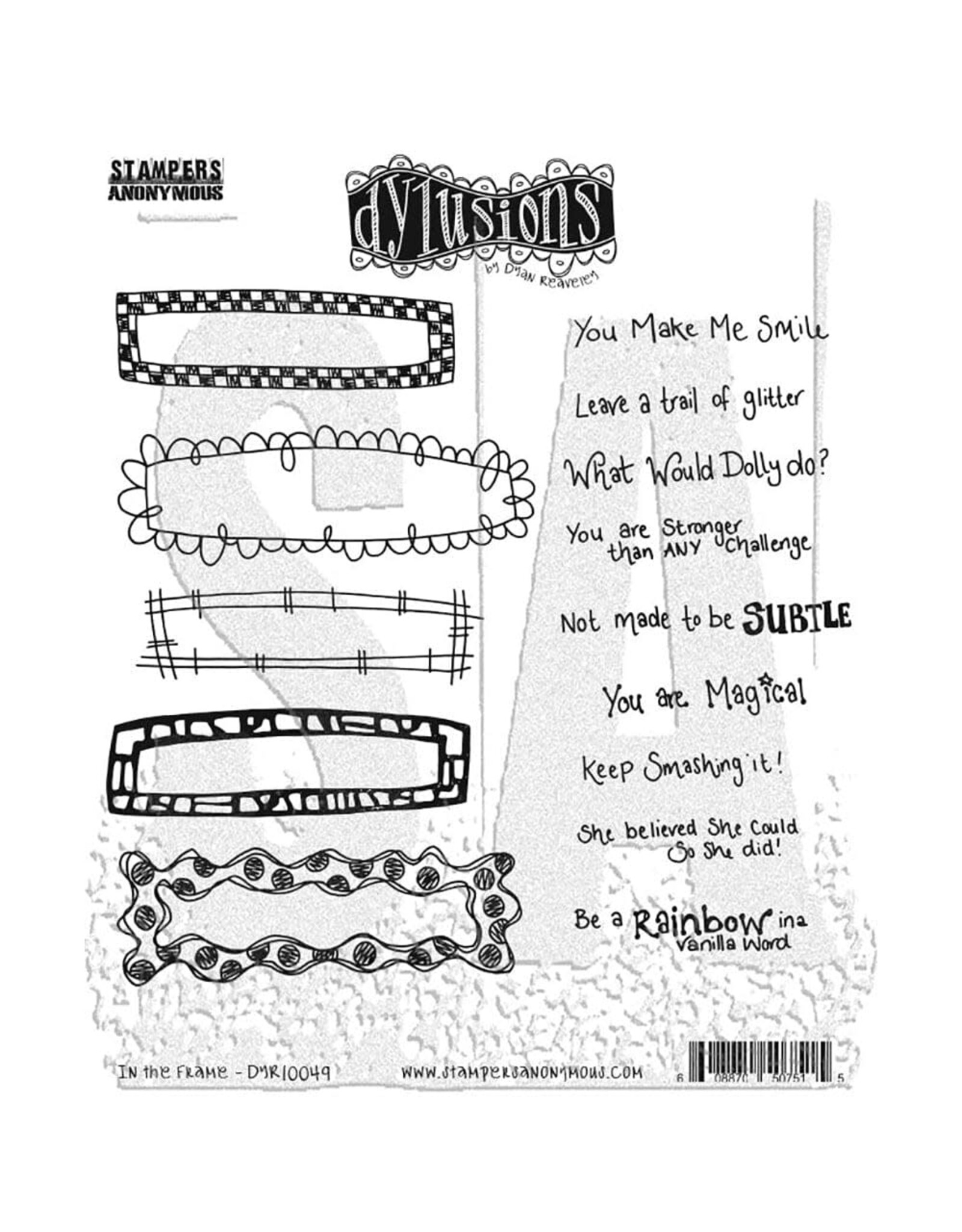 RANGER DYAN REAVELEY DYLUSIONS IN THE FRAME CLING STAMP SET