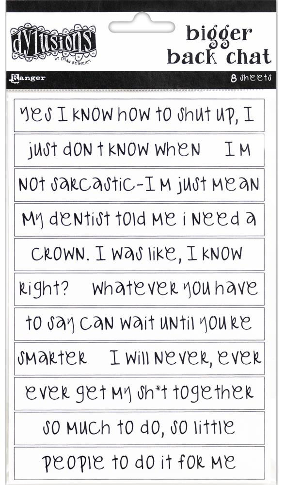 RANGER DYLUSIONS STICKERS BACK CHAT WHITE BIGGER