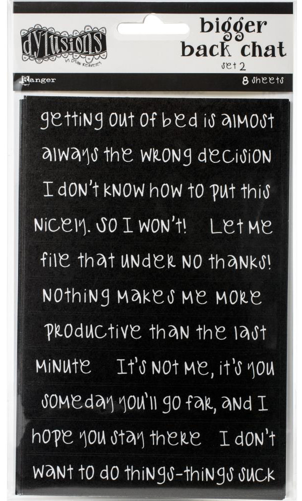 RANGER DYLUSIONS BIGGER BACK CHAT STICKERS BLACK SET #2