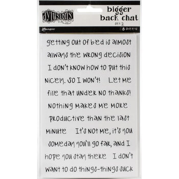 RANGER DYLUSIONS BIGGER BACK CHAT STICKERS WHITE SET #2