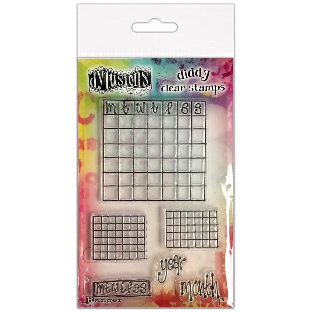 RANGER DYLUSIONS CHECK IT OUT DIDDY CLEAR STAMP SET