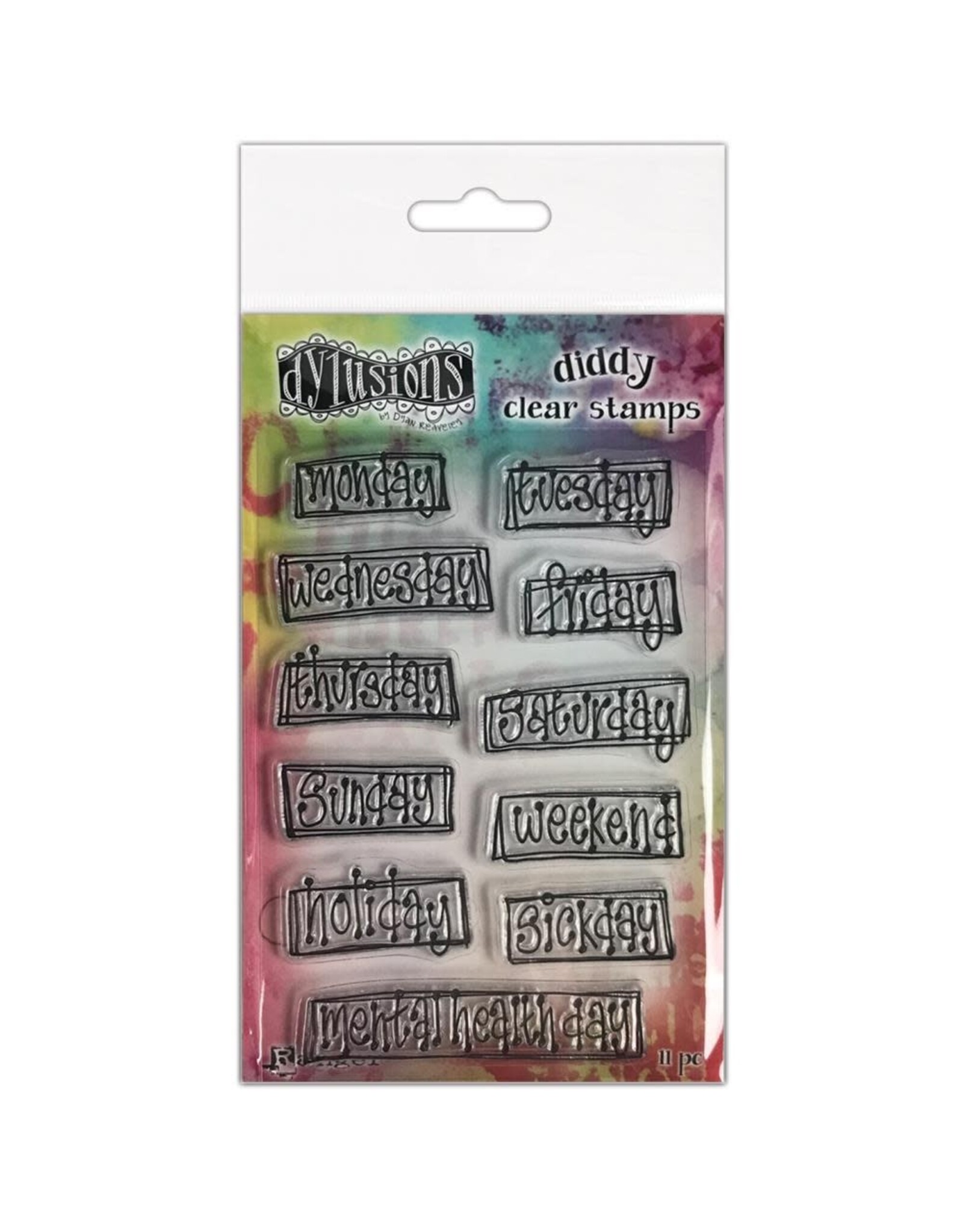 RANGER DYLUSIONS OOH-WHAT A DAY! DIDDY CLEAR STAMP SET
