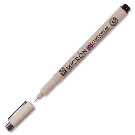 SAKURA SAKURA PIGMA MICRON 005 BLACK FINE LINE INK PEN  .20mm