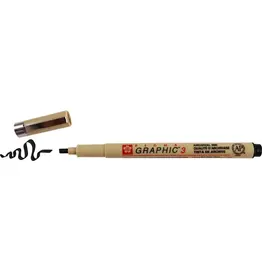 SAKURA SAKURA PIGMA GRAPHIC MARKER 3.00 mm BLACK