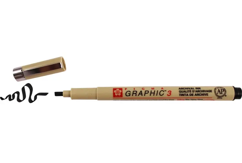 SAKURA SAKURA PIGMA GRAPHIC MARKER 3.00 mm BLACK