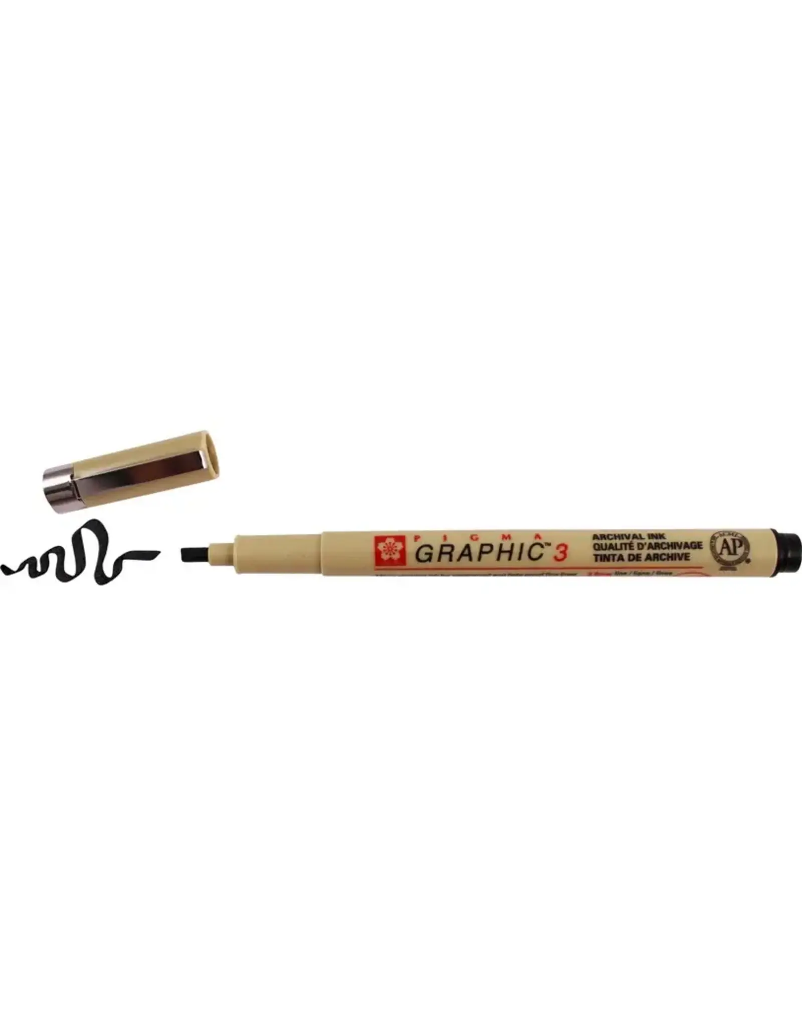 SAKURA SAKURA PIGMA GRAPHIC MARKER 3.00 mm BLACK