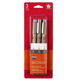 SAKURA SAKURA PIGMA MICRON COOL LIGHT GRAY PEN SET OF 3