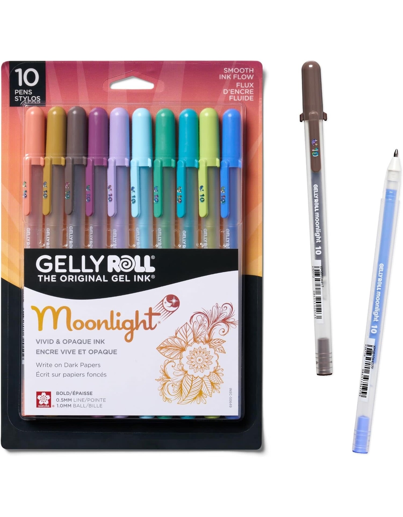 SAKURA GELLY ROLL MOONLIGHT TWILIGHT & DAYLIGHT GEL PEN SET 10/PK