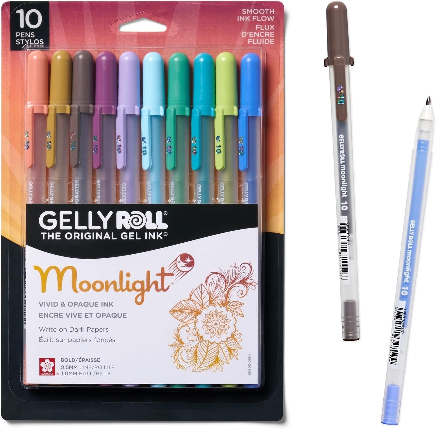 SAKURA GELLY ROLL MOONLIGHT TWILIGHT & DAYLIGHT GEL PEN SET 10/PK