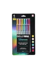 SAKURA GELLY ROLL SHIMMER GEL PEN SET 6/PK