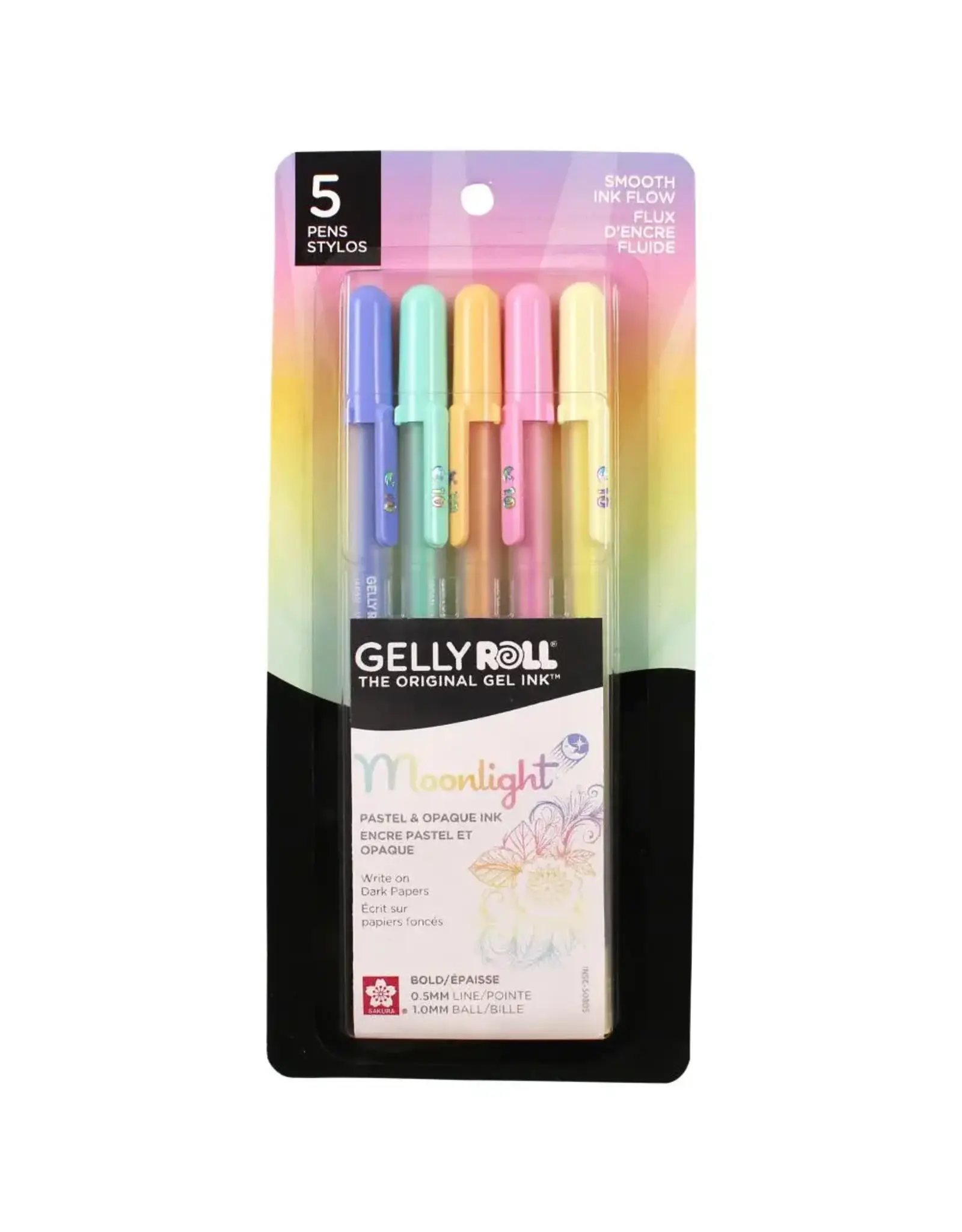 SAKURA SAKURA GELLY ROLL PASTEL MOONLIGHT PEN SET 5/PK