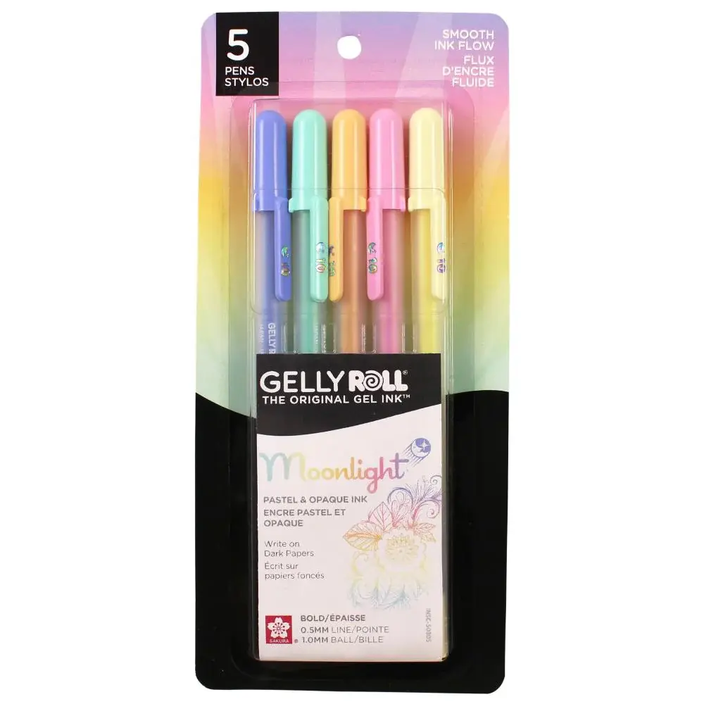 SAKURA SAKURA GELLY ROLL PASTEL MOONLIGHT PEN SET 5/PK