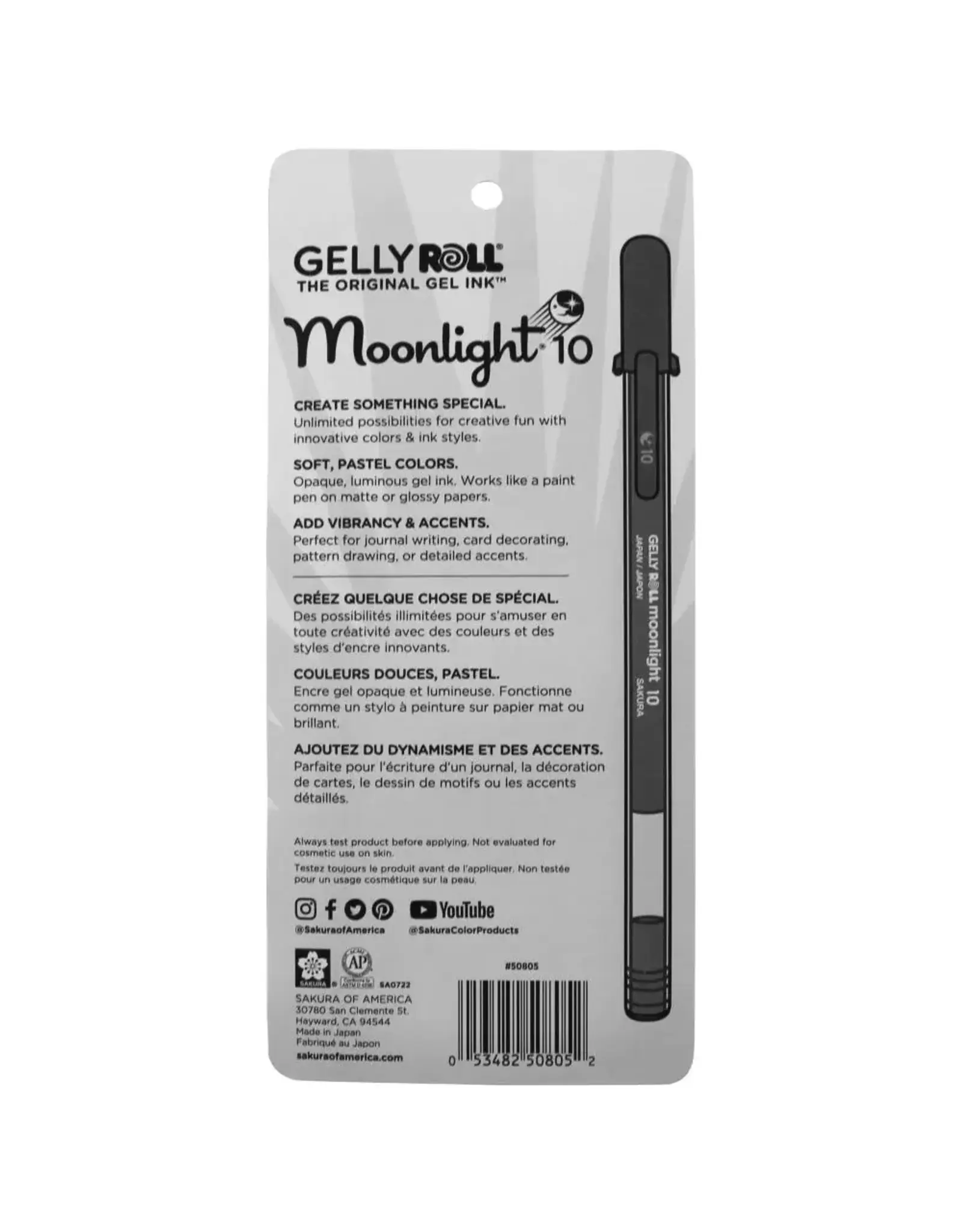 SAKURA SAKURA GELLY ROLL PASTEL MOONLIGHT PEN SET 5/PK