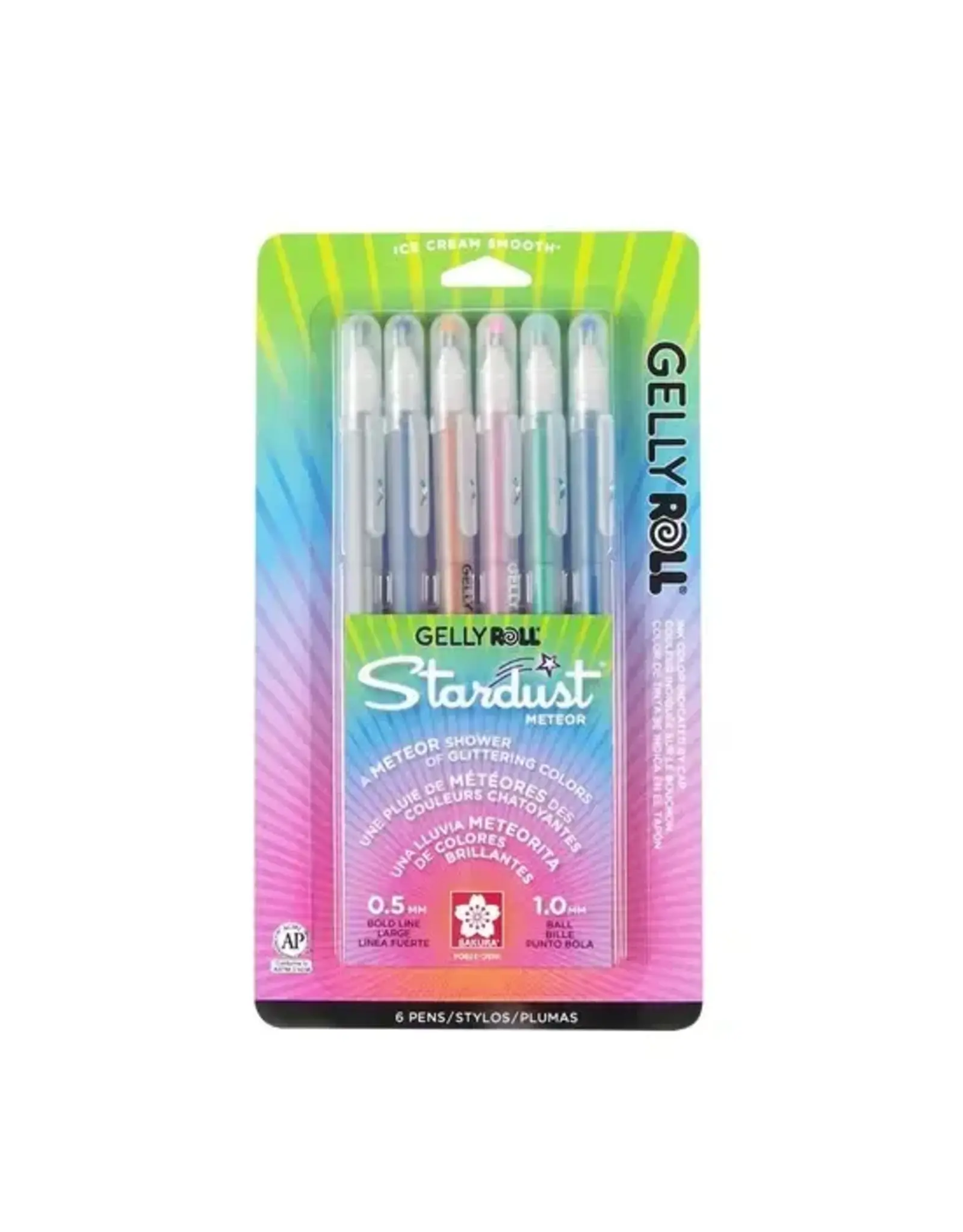 SAKURA SAKURA GELLY ROLL STARDUST METEOR PEN SET 6/PK
