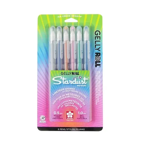 SAKURA SAKURA GELLY ROLL STARDUST METEOR PEN SET 6/PK